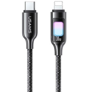 کابل آیفونی فست شارژ تایپ سی به لایتنینگ 30 وات 1.2 متری یوسامز