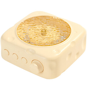 اسپیکر و چراغ خواب زرد با طرح پنیر