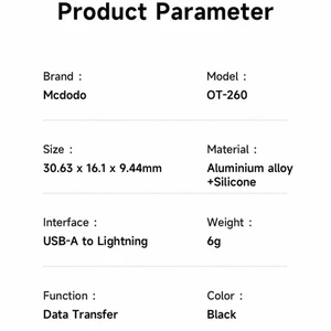 تبدیل لایتنینگ او تو جی آیفونی اپل انتقال داده مک دودو