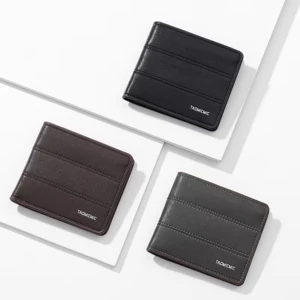 خرید کیف پول مردانه تاشو طرح چرم لوکس تائومیک‌میک