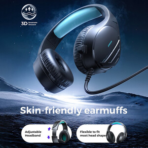 خرید هدست و هدفون سیمی گیمینگ جک 3.5 میلی‌متری جویروم