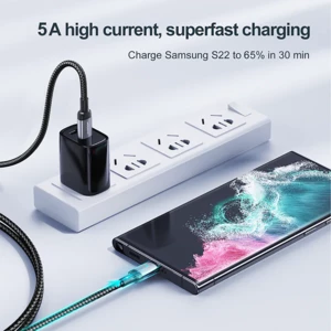 کیفیت کابل شارژ دو سر تایپ سی 100 وات  1.2 متر جویروم