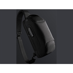 خرید کوله تک بند ضد سرقت بانگه دارای پورت شارژ  USB 3.0 با سایز 18x10x34 سانتی متر  BANGE 22085 Oxford Cloth Sling Chest Bag USB External Charging Port