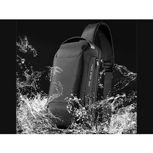 قیمت کوله تک بند ضد سرقت بانگه دارای پورت شارژ  USB 3.0 با سایز 18x10x34 سانتی متر  BANGE 22085 Oxford Cloth Sling Chest Bag USB External Charging Port