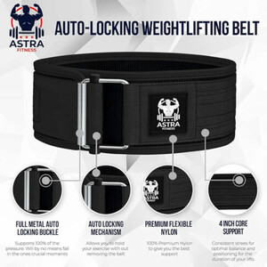 کمربند ورزشی Astra Fitness آسترا فیتنس مدل CFBELT قفل خودکار