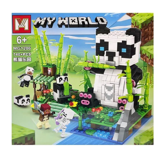 ساختنی مدل ماینکرافت خانه پاندا 740 قطعه