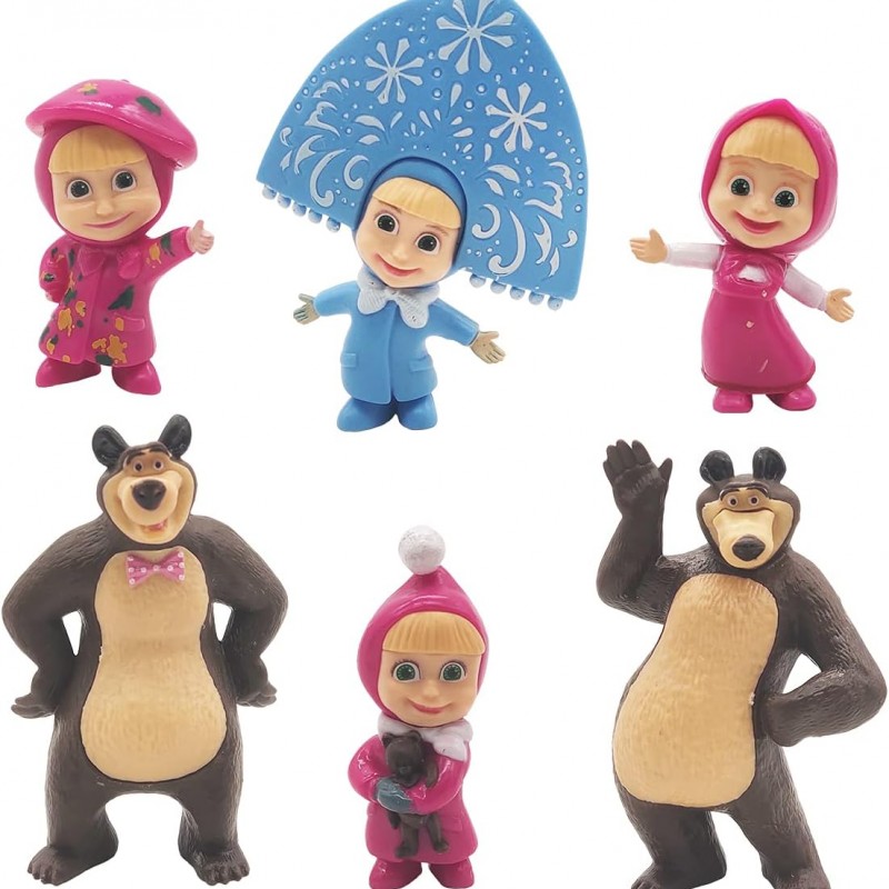 فیگور ماشا و میشا مجموعه 6 عددی