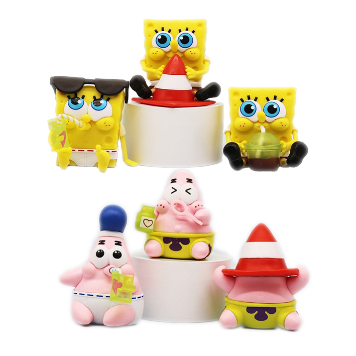 فیگور باب اسفنجی و پاتریک مجموعه 6 عددی