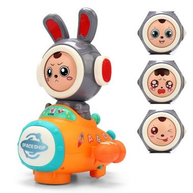 خرگوش فضانورد صدا دار و چراغ دار و صورت متحرک