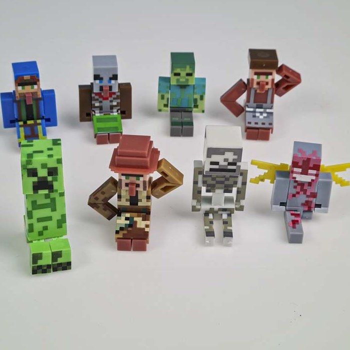 مینی فیگور 8 عددی ماینکرافت با سلاح MINECRAFT