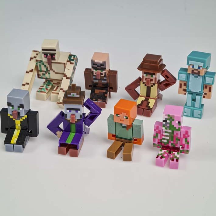 مینی فیگور 8 عددی ماینکرافت با سلاح MINECRAFT
