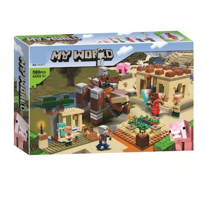 لگو ساختنی مدل ماینکرافت ولج با پیلجر