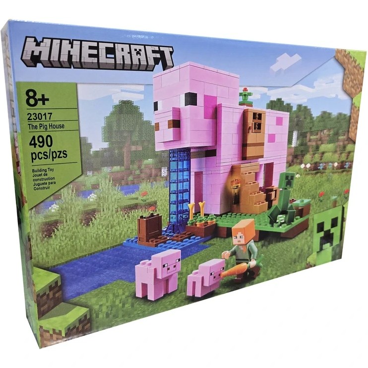 ساختنی مدل Minecraft طرح خانه خوک 490 قطعه