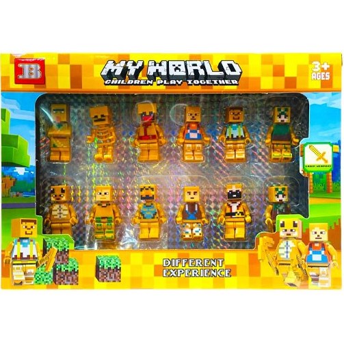 لگو شخصیت ماینکرافت  بسته 12 عددی سری گلدن