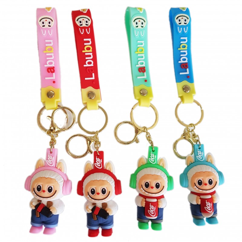 جاکلیدی سیلیکونی لبوبو طرح کوکا هدفون دار