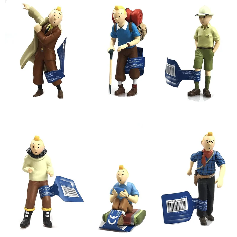 فیگور ماجراجویی‌های تن تن مجموعه 6 عددی اورجینال سری A