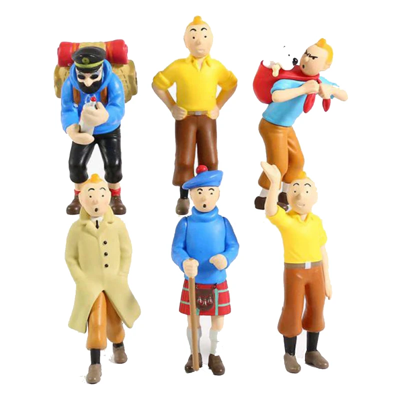 فیگور ماجراجویان تن تن مجموعه 6 عددی اورجینال سری B