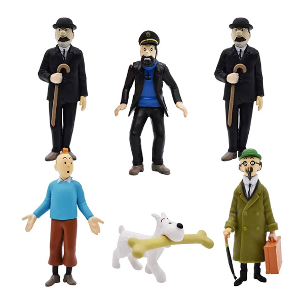 فیگور ماجراجویی‌های تن تن مجموعه 6 عددی اورجینال سری C