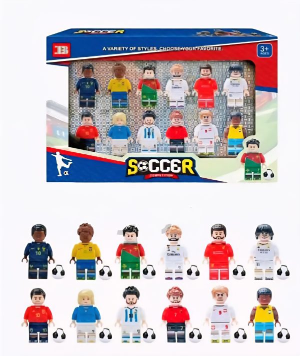 مینی فیگور مدل لگو فوتبالی مجموعه ۱۲ عددی