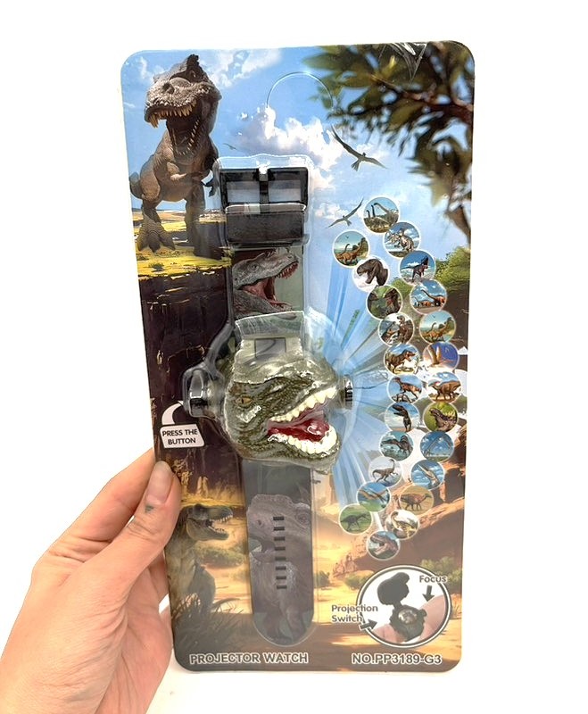 اسباب بازی ساعت مدل پروژکتوردار طرح دایناسور