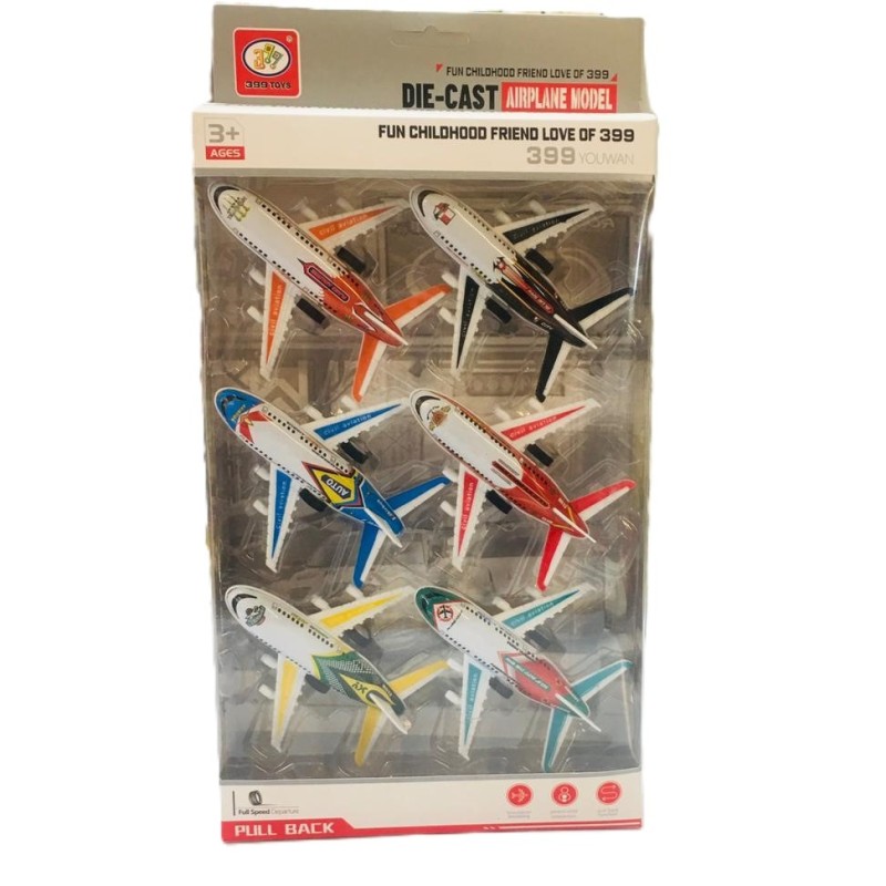 ماکت 6 عددی هواپیما مسافربری فلزی