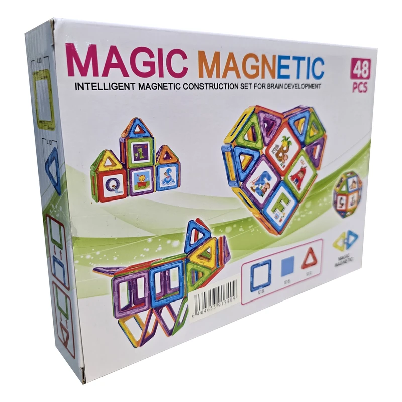 ساختنی 48 تکه مدل مگنتی طرح MAGIC MAGNETC