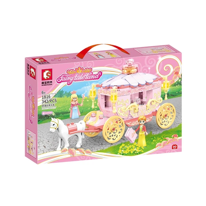 ساختنی 342 تکه سیمبوبلاک مدل اسب و کالسکه