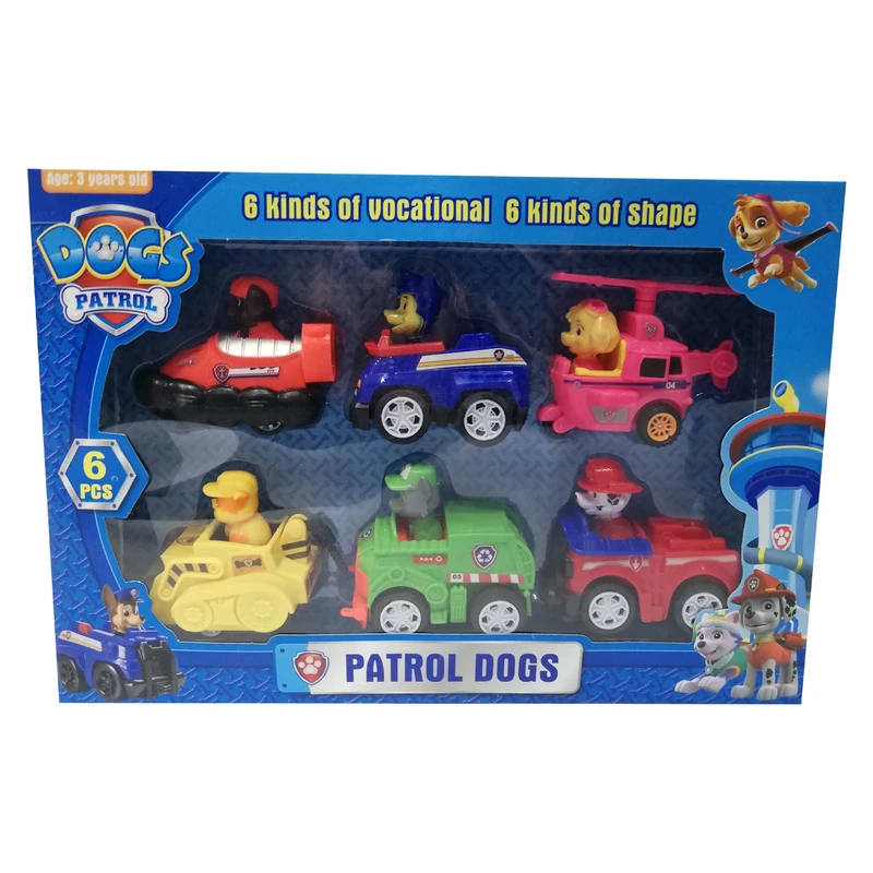 ماشین بازی طرح سگهای نگهبان مجموعه 6 عددی