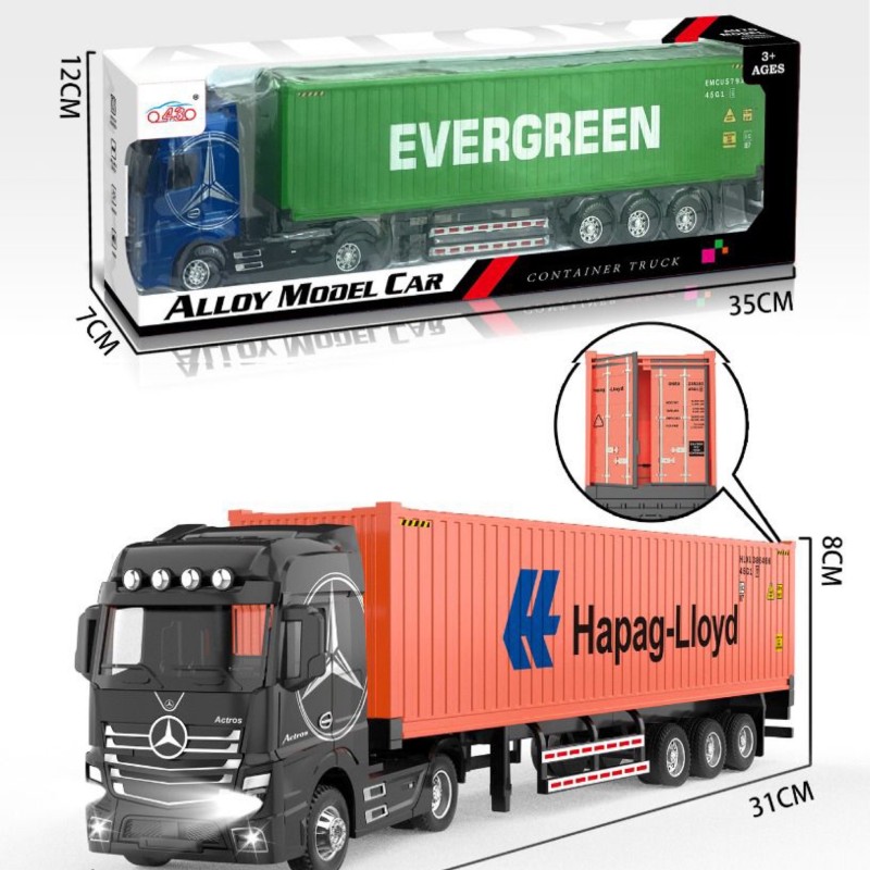 ماکت تریلی کانتین بنز آکتروس تمام فلزی موزیکال