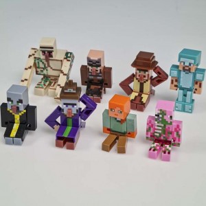 مینی فیگور 8 عددی ماینکرفت با سلاح MINECRAFT