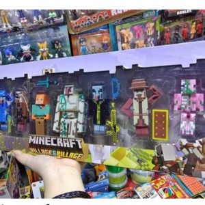 مینی فیگور 8 عددی ماینکرفت با سلاح MINECRAFT