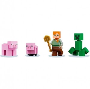 ساختنی مدل Minecraft طرح خانه خوک 490 قطعه