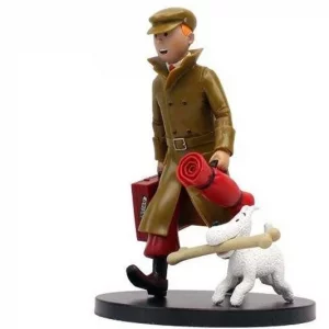 فیگور تن تن چمدان بدست با میلو Tin Tin