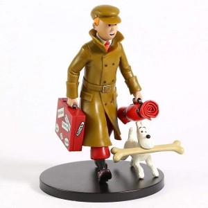 فیگور تن تن چمدان بدست با میلو Tin Tin