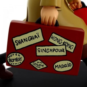 فیگور تن تن چمدان بدست با میلو Tin Tin