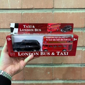 ماکت ماشین مدل اتوبوس و تاکسی لندن مجموعه 2 عددی