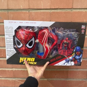 ست ایفای نقش مدل مرد عنکبوتی اسپایدر با ماسک و تفنگ طرح HERO ATTACK