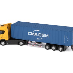 ماکت فلزی تریلی اسکانیا با کانتینر 30 سانتی