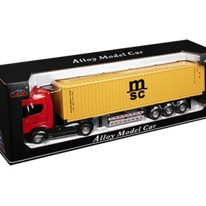 ماکت فلزی تریلی اسکانیا با کانتینر 30 سانتی