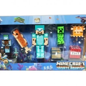 فیگور بزرگ ماینکرافت طرح زیر دریا ( در 4 طرح مختلف ) مجموعه 9 عددی بزرگ