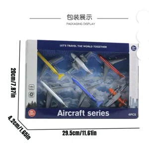 ست ماکت هواپیما فلزی بسته 6عددی