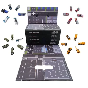 ست پارکینگ ماشین بازی مدل کانتینر 4 طبقه 24 عددی فلزی