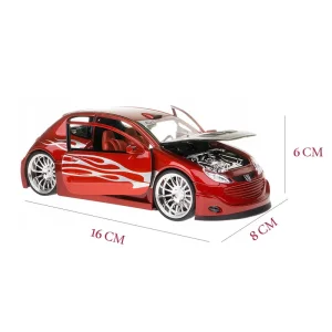 ماشین بازی مدل 206 تیونینگ شده فلزی برند ویلی