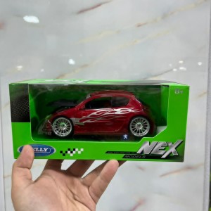 ماشین بازی مدل 206 تیونینگ شده فلزی برند ویلی