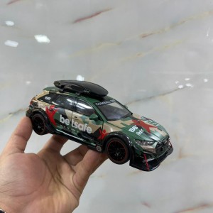 ماکت ماشین فلزی آئودی RS6 موزیکال و چراغ‌دار سایز 1 به 24