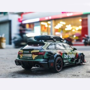 ماکت ماشین فلزی آئودی RS6 موزیکال و چراغ‌دار سایز 1 به 24