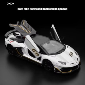ماکت فلزی LAMBORDHINI AVENTADOR SVJ سایز 1 به 24 موزیکال MSZ