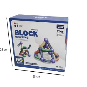 ساختنی طرح مگنت مدل MAGNETIC BLOCK BUILDING  مجموعه 96 عددی