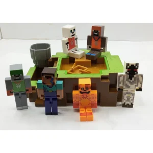 اکشن فیگور مدل ماینکرافت طرح استخر قایق دار مجموعه 9 عددی