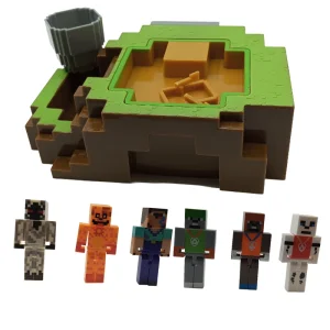 اکشن فیگور مدل ماینکرافت طرح استخر قایق دار مجموعه 9 عددی